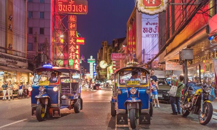 Explore Bangkok on a tuk tuk